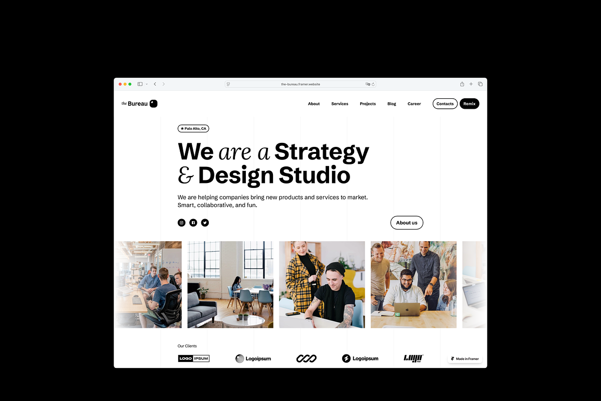 The Bureau — Template For Agencies, a Landing Page Template by Pixsellz (Photo 2 of 5)