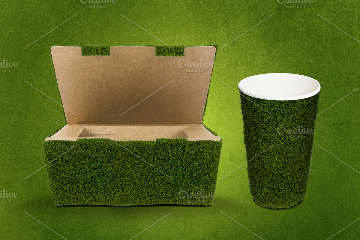 Green Packaging, a Cups & Container Mockup by Feelings (Photo 2 of 4)