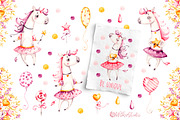 Unicorns Life. Watercolor collection, an Animal Illustration by UlitkaStudio (Thumbnail 4 of 29)