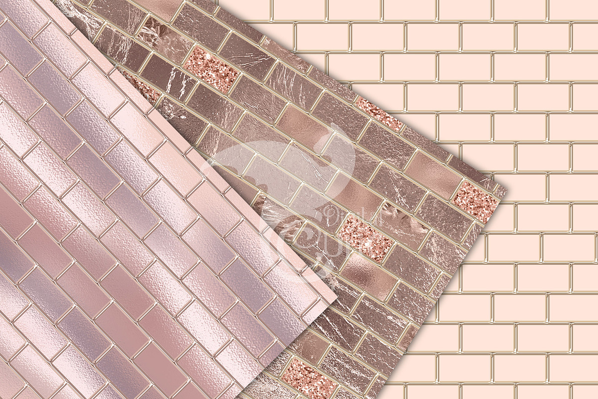 Glitzy Brick Walls Digital Paper, a Texture Graphic by Digital Curio (Photo 3 of 8)