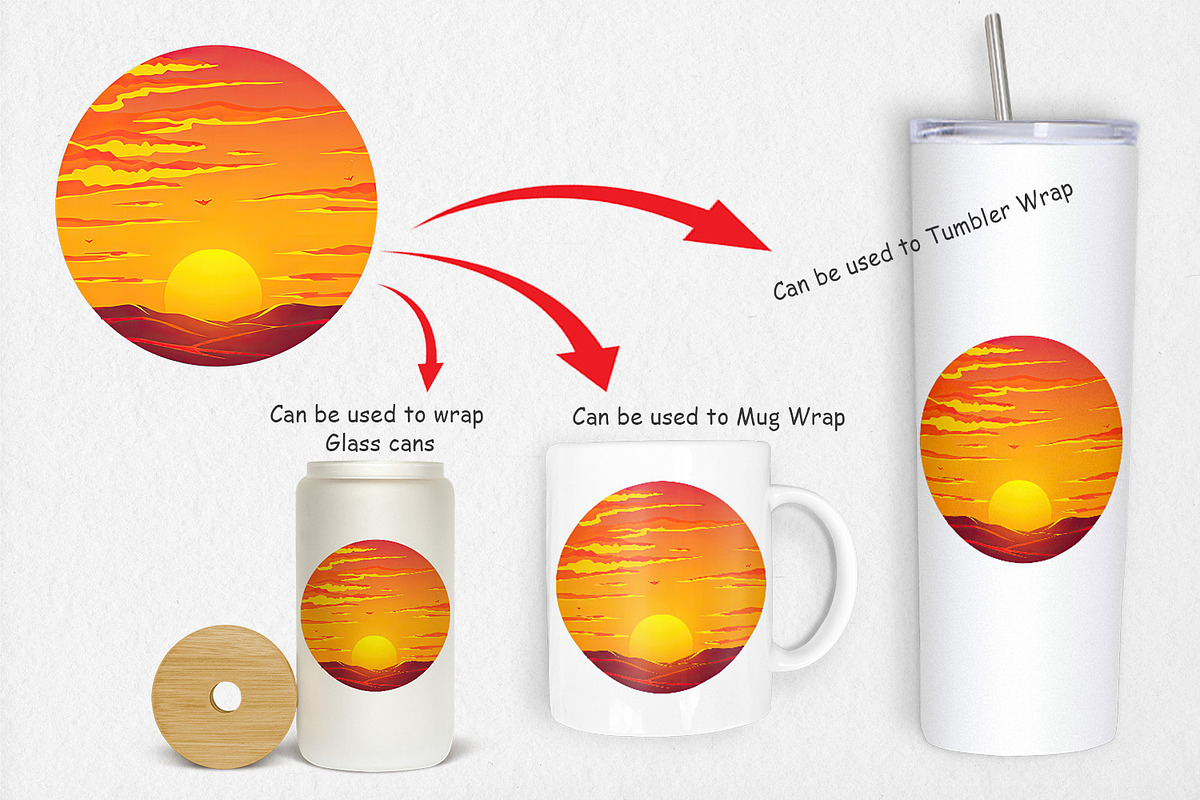 Sunset Clipart, a Graphic by Artnoy (Photo 4 of 5)