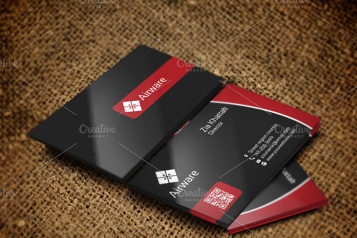 Airware Business Card, a Business Card Template by Zia Grfx (Photo 2 of 5)