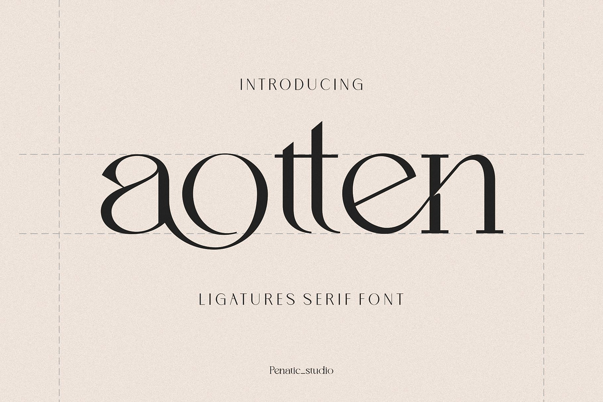Aotten, a Serif Font by Penatic Studio (Photo 1 of 10)