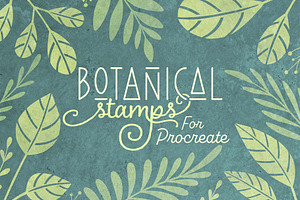 90 Botanical Stamps For Procreate