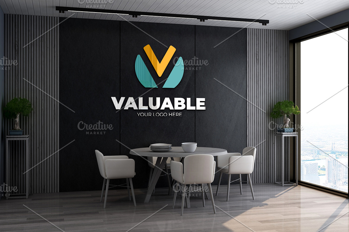 PSD Office Meeting Room Wall Mockup, a Product Mockup by Ayy (Photo 2 of 13)