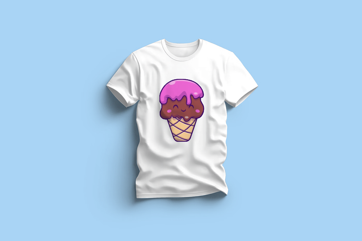 Cute Ice Cream Cone Cartoon, a Food Illustration by Artstorystudio (Photo 3 of 3)
