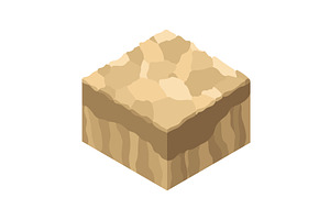 Desert soil layers vector isometric, an Illustration by the8monkey