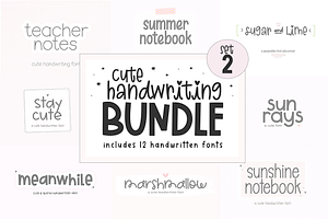 Cute Handwriting Font Bundle 2