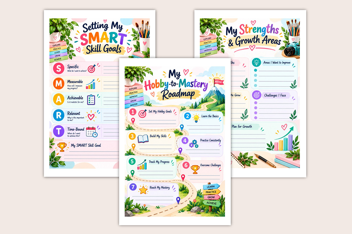 The Hobby-to-Mastery Workbook, a Stationery Template by Designmela01 (Photo 3 of 5)