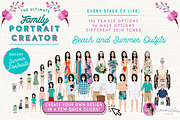 Portrait Creator Family Summer Beach, a Person Illustration by Lauren Lesley Studio (Thumbnail 15 of 15)