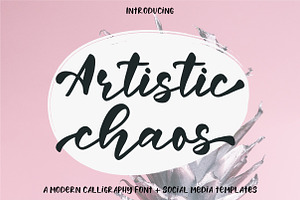 Artistic Chaos Font Duo Bonus