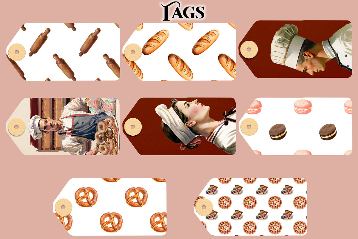The Bakery- Vintage Mini Collage Kit, a Graphic by Craftsy Crafters (Photo 6 of 6)