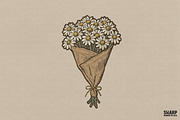 Vintage Daisy Bouquet Wrapped In, an Object Graphic by SharpMarketplace (Thumbnail 1 of 5)
