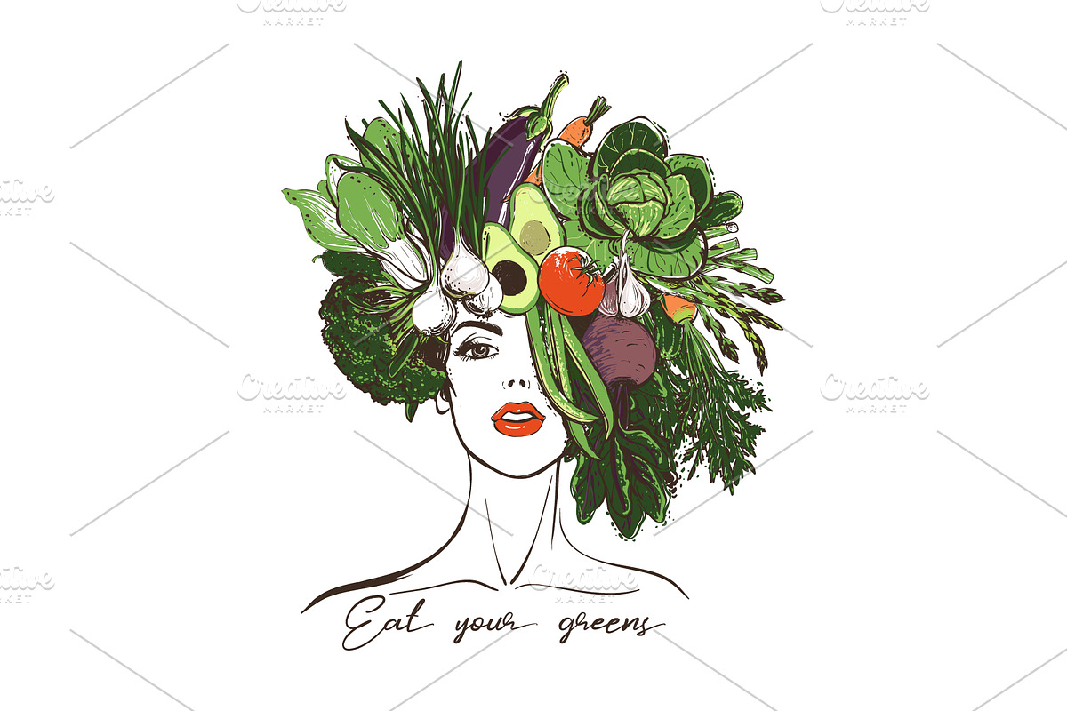 Vector Sketch Vegetables, a Food Illustration by Sopelkin (Photo 6 of 7)