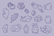 Mega cute sleepy forest animals pack, an Animal Illustration by celandine (Thumbnail 3 of 4)