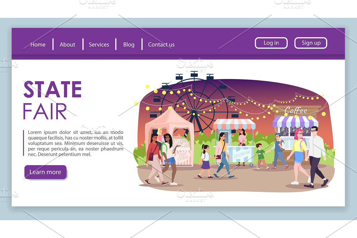 State fair landing page template, a Landing Page Template by IMG Visuals