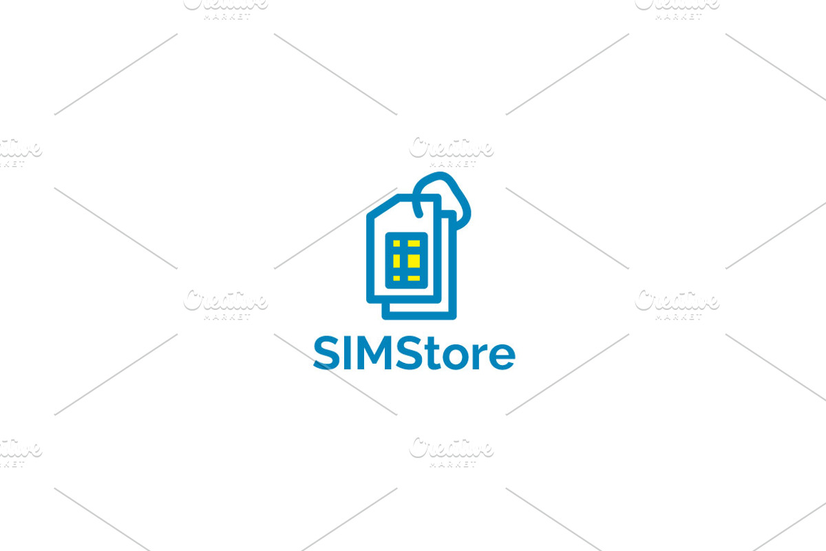SIM Card Store Logo, a Branding & Logo Template by Sahade Studio (Photo 1 of 3)