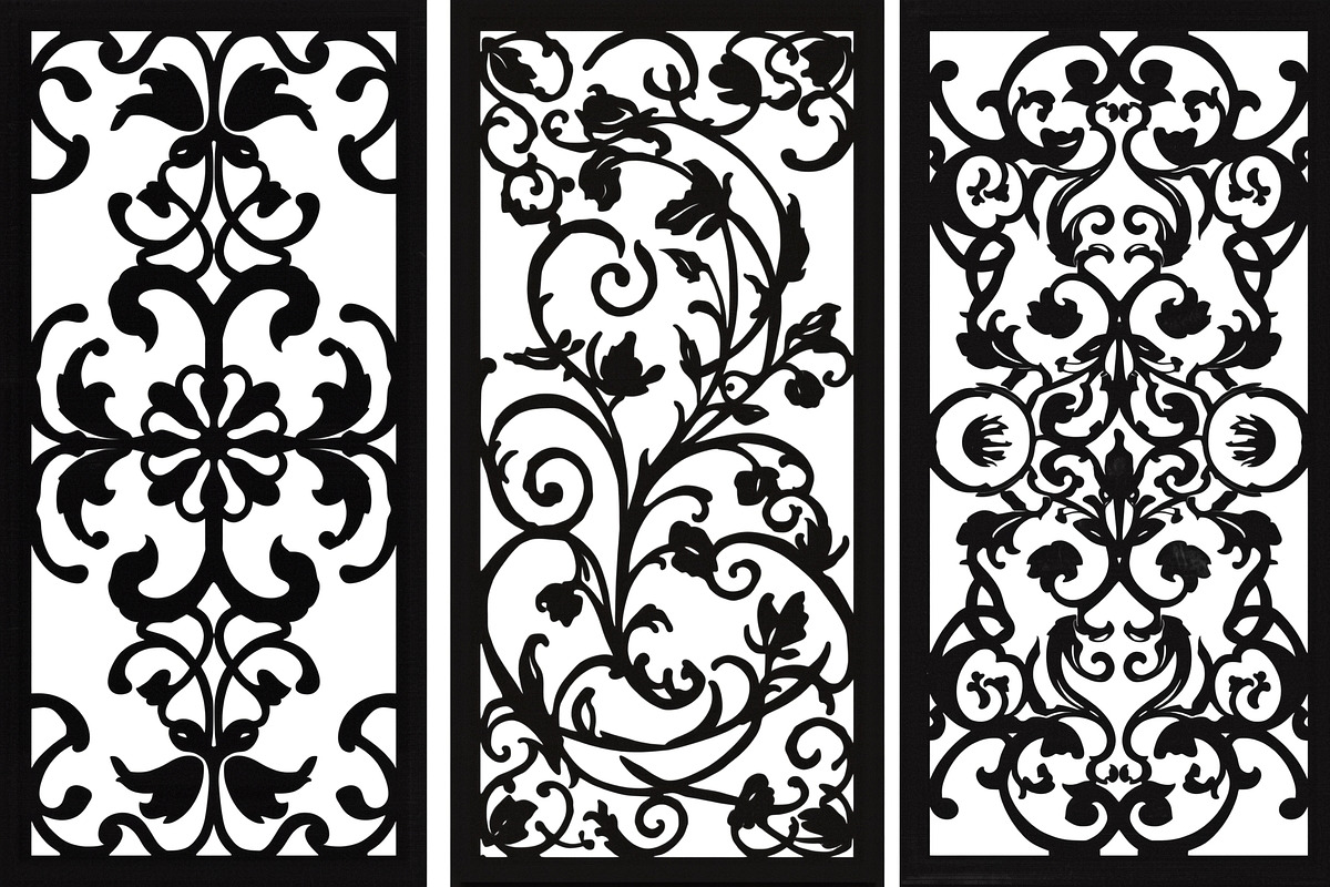 Elegant Lasercut Panel Vector Set, an Illustration by Amazin_art (Photo 21 of 21)