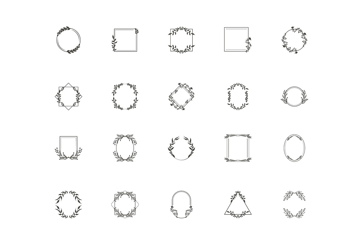 Elegant Floral Border Set, a Templates & Theme by studiogstock (Photo 1 of 3)