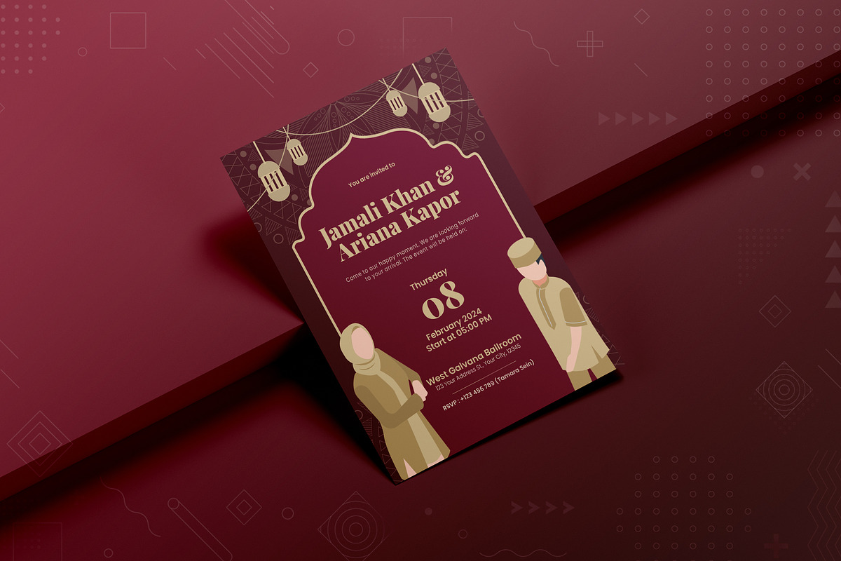 Indian Style Wedding Invitation, an Invitation Template by Fannan Studio (Photo 2 of 2)