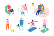 Flat vector people lifestyle bundle, a Person Illustration by Vector_Art (Thumbnail 5 of 27)