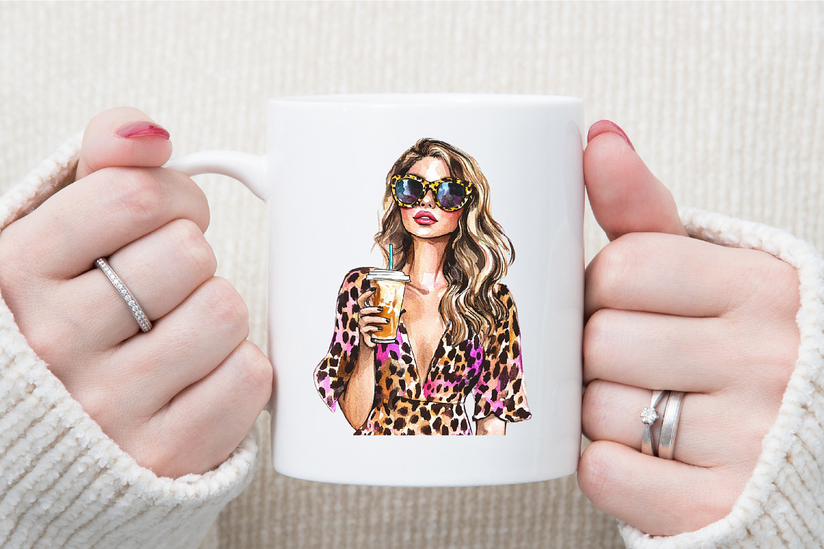Leopard Print Summer Girl Clipart, an Illustration by Sublimation Artist (Photo 5 of 6)