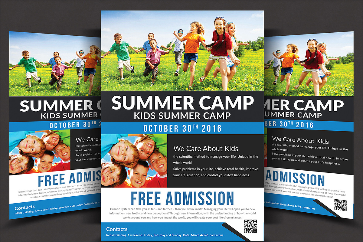 Kids Summer Camp Flyer Templates, a Flyer Template by AfzaalGraphics (Photo 1 of 4)