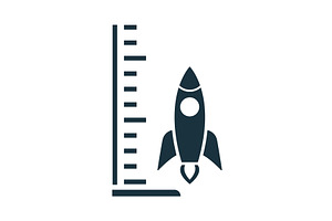 Rocket launching and passing a, a Finance Illustration by Aimagenarium@gmail.com