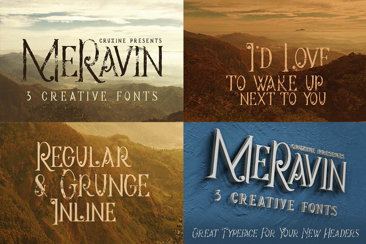 SALE 49 Display Fonts for $12 preview 7