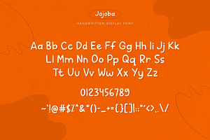 Jojoba Handwritten Display Font