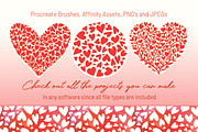 Graphic Hearts Procreate/Affinity, a Brush Add-On by DeloresArt (Thumbnail 4 of 15)
