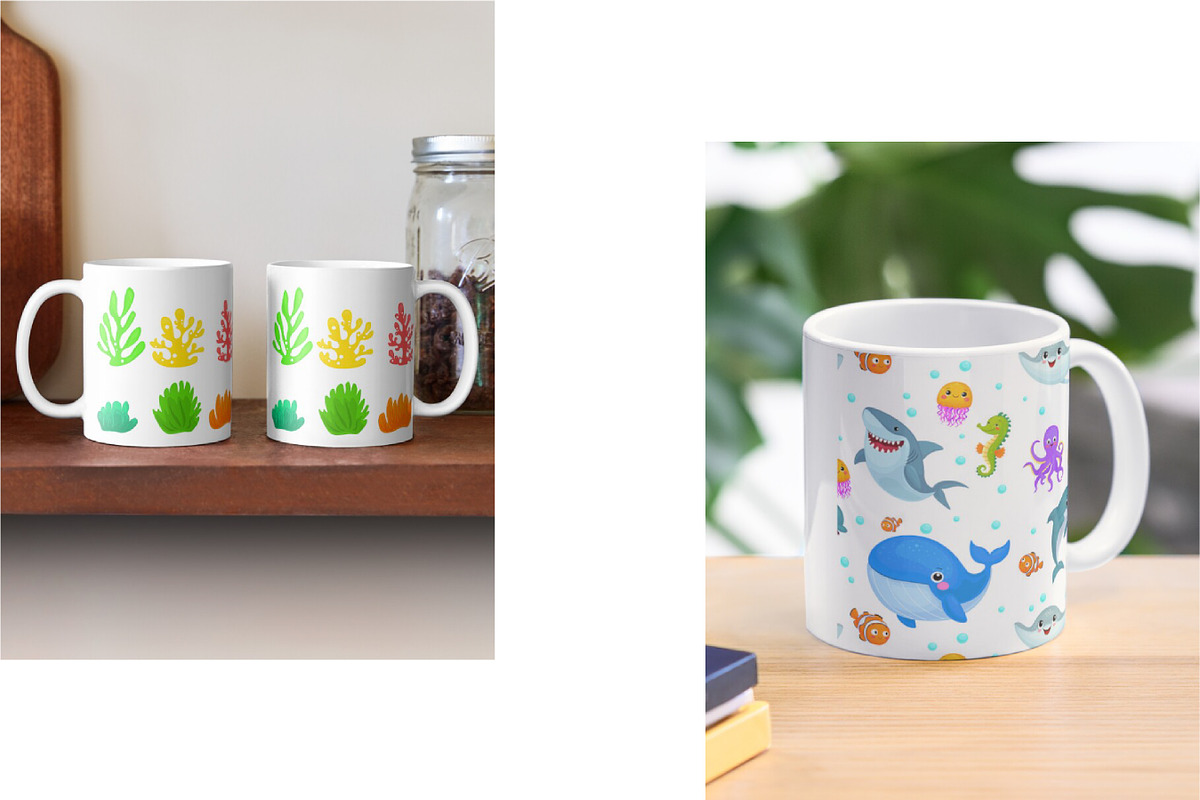 Cute Underwater World Cliparts Set, a Pattern Graphic by ChubbyBunny Art (Photo 4 of 12)
