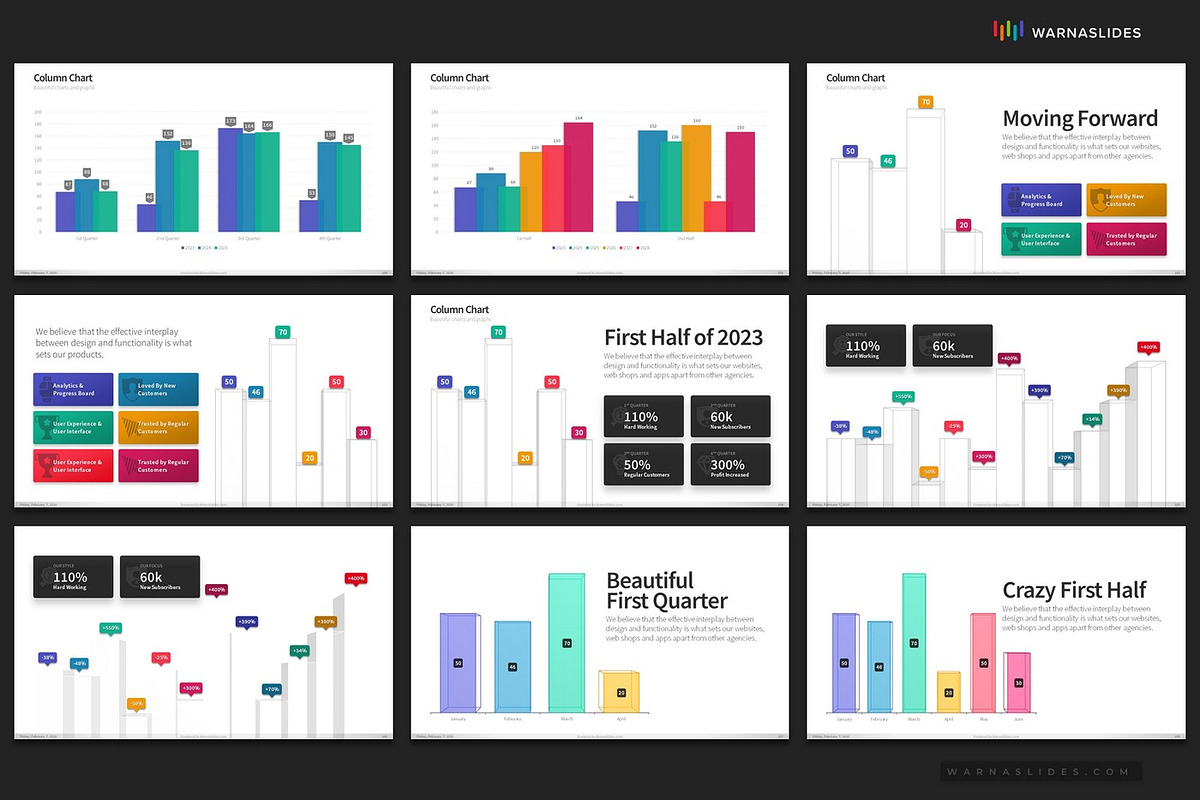 PowerPoint Charts & Graphs, a Presentation Template by Warna Works (Photo 16 of 40)