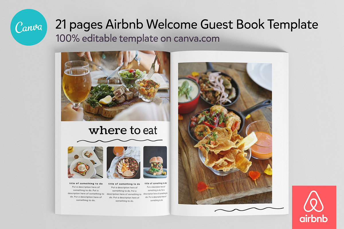 Airbnb Guest Book Canva template, a Templates & Theme by DeLaGranSiete (Photo 10 of 13)