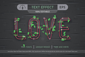 love Editable Text Effect, a Layer Style Add-On by rwgusev