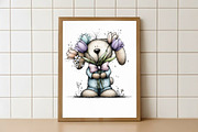 Watercolor Easter Bunny Clipart, an Illustration by Watercolor design (Thumbnail 5 of 7)