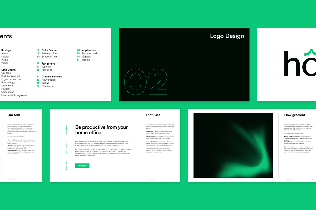 Homdio - Brand Guidelines Template, a Branding & Logo Template by Hamdi Designs (Photo 6 of 9)