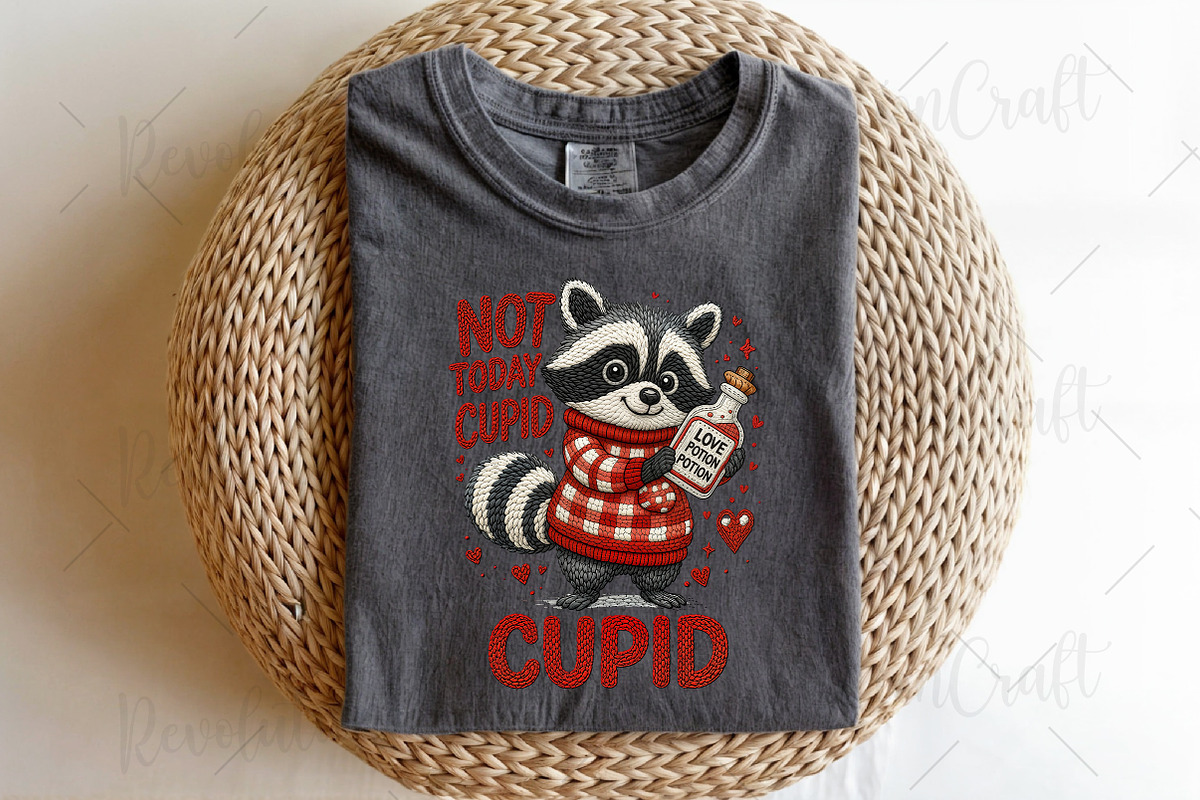 Faux Crochet Funny Raccoon Valentine, an Illustration by OK Design (Photo 5 of 6)