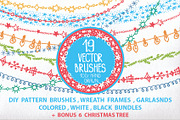 Holiday,Christmas Garland brushes, a Brush Add-On by Tatianakost49 (Thumbnail 1 of 7)