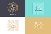 Yoga - illustrations and logos, a Graphic by venimo (Thumbnail 2 of 5)