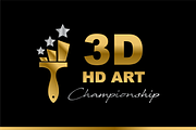 Paint Brush Art Championship Logo, a Branding & Logo Template by OMii Designs (Thumbnail 1 of 2)