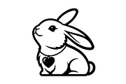 Cute Bunny Love Silhouette Icons, an Illustration by Creativeshirt (Thumbnail 47 of 51)