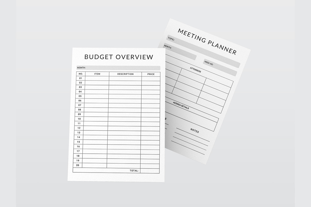 Digital Planner Template Canva, a Stationery Template by Graphic Fabrica (Photo 5 of 7)