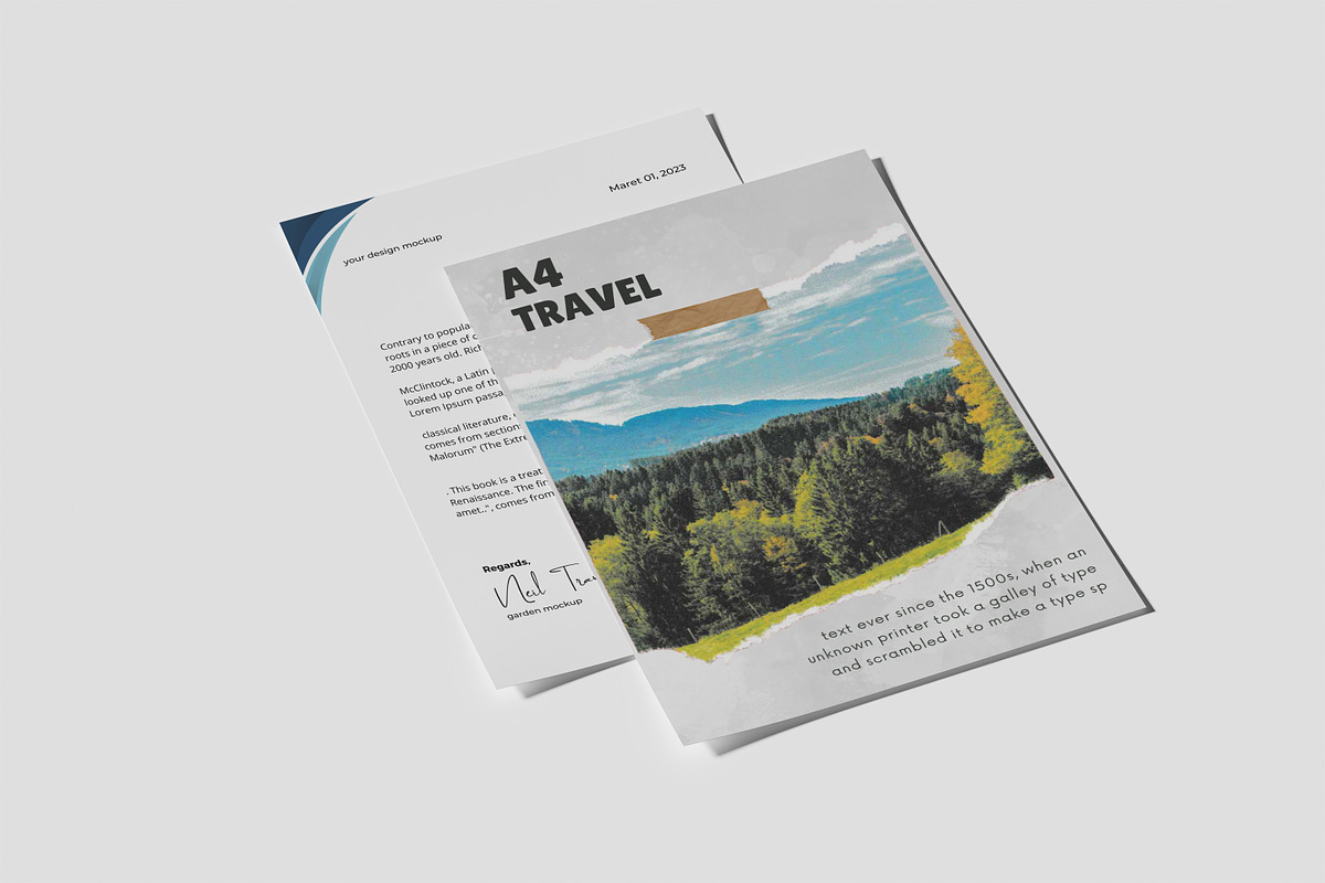 A4 BROCHURE, a Brochure Template by kebunmockup (Photo 2 of 5)