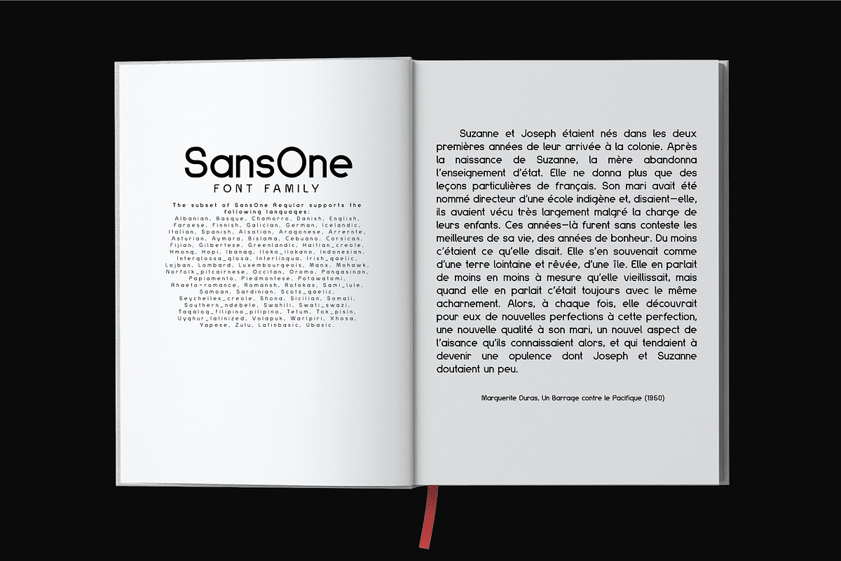 SansOne Font Family preview 6