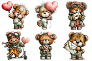Valentine Teddy Bear Clipart Bundle, an Illustration by Daily.Designs (Thumbnail 3 of 8)