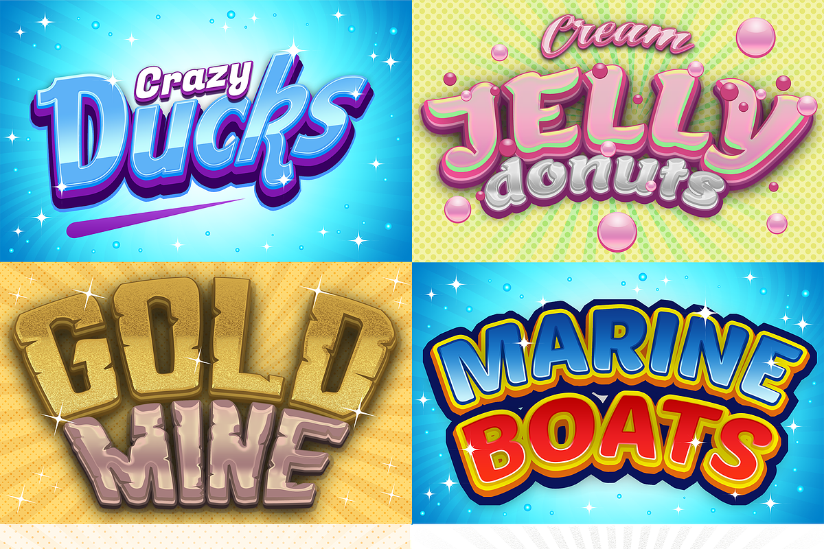 Game Logo Text Effect Styles Bundle preview 2