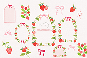 Bow Summer Strawberry Clipart, an Illustration by Sunflower Day Love (Thumbnail 3 of 6)