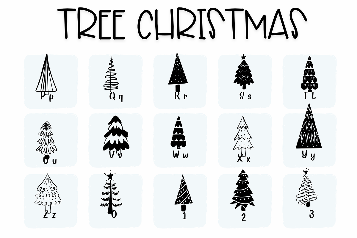 Tree Christmas| Symbols Fonts, a Symbol Font by Sirinart (Photo 6 of 12)