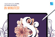 70 Flower Stamp Affinity Brushes, a Brush Add-On by Riveros Illustration (Thumbnail 7 of 9)